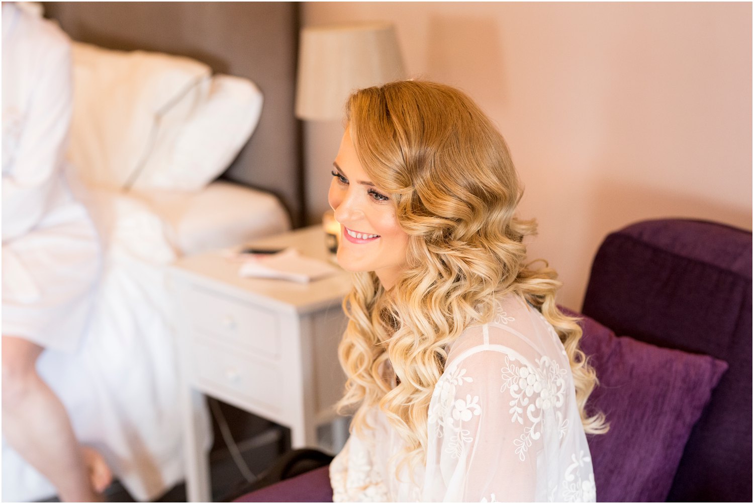 bride getting ready at the coach house west malling