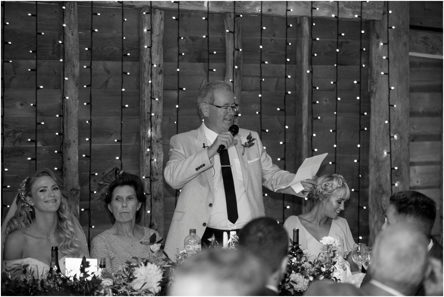 wedding speeches in the black barn court lodge