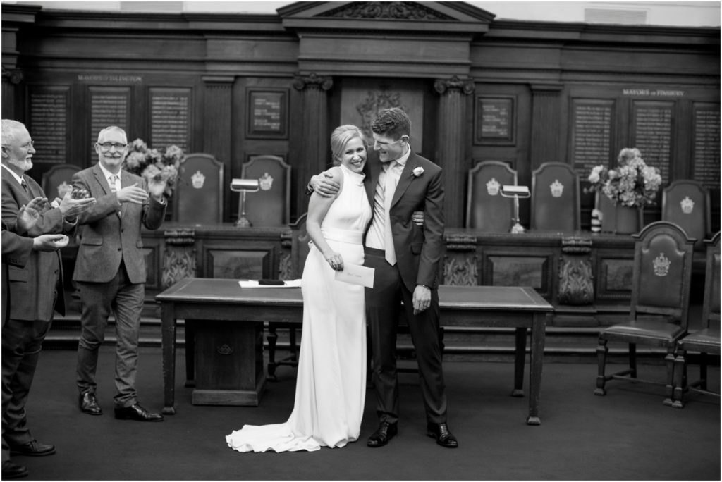 wedding photographer islington town hall