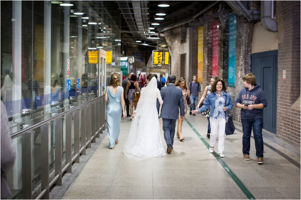 London Tube Station wedding