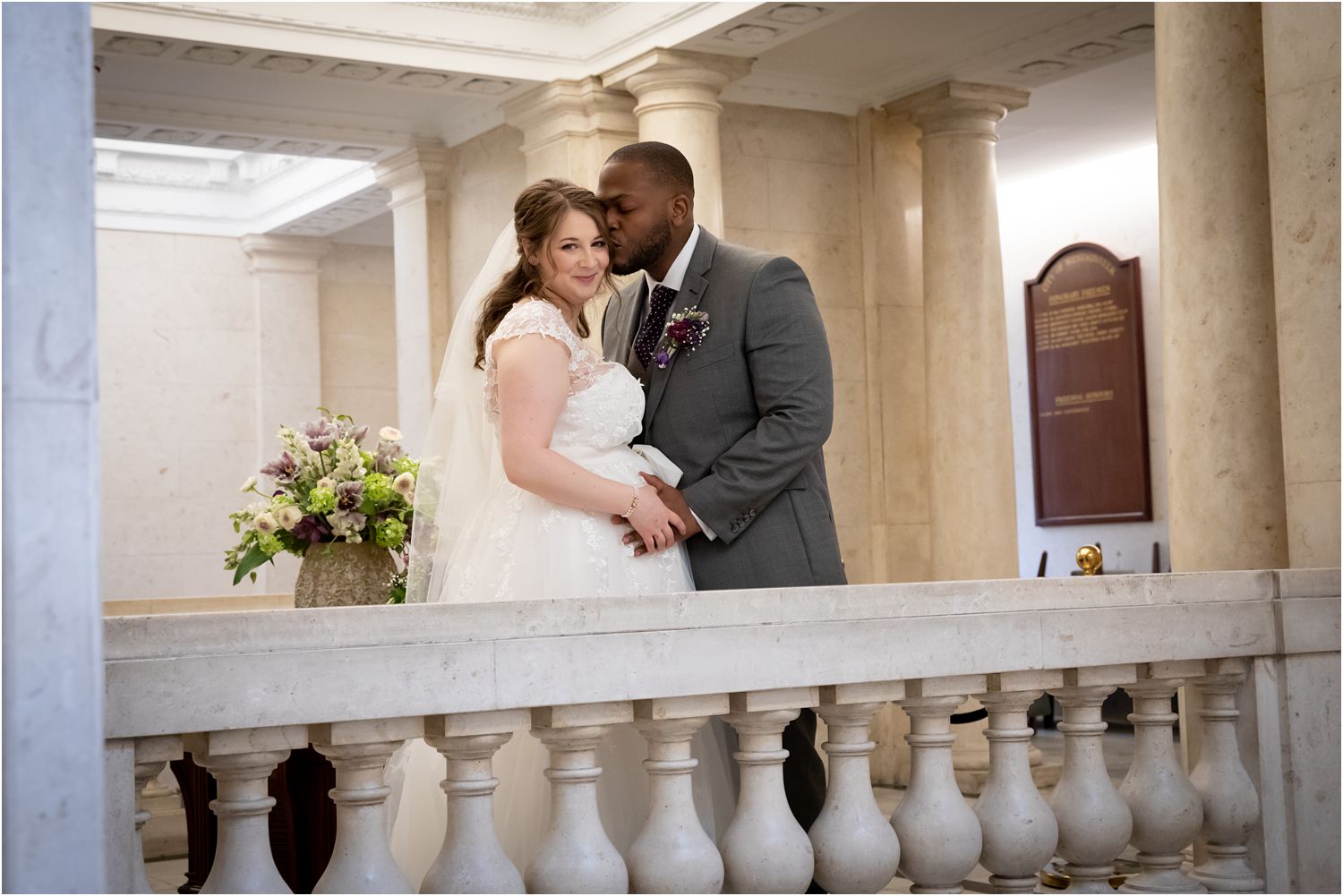 bride and groom portraits at Old Marylebone Town Hall