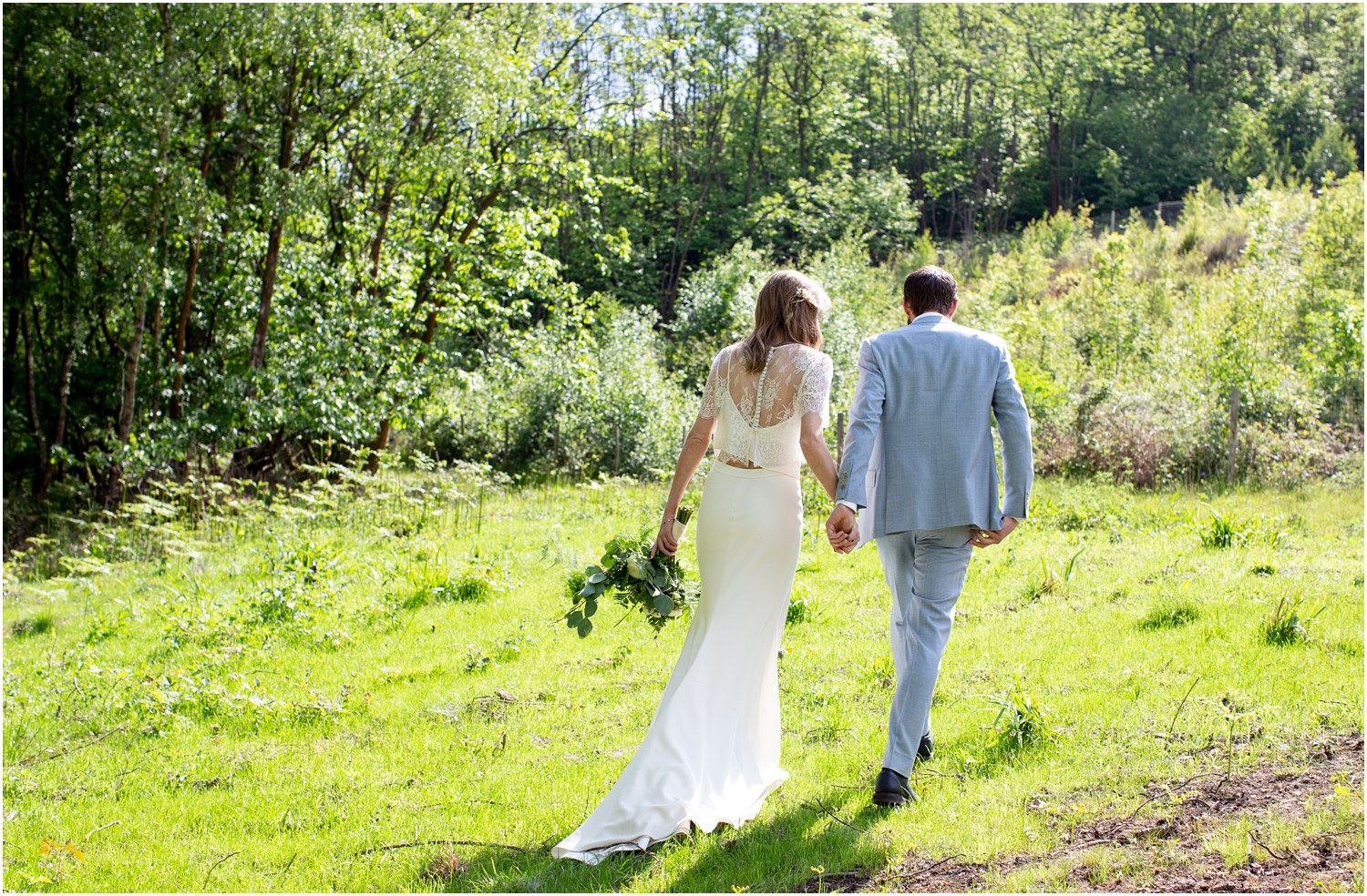 getting married by lake in woods in sussex